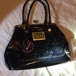 Oversize Betsy Johnson black bag